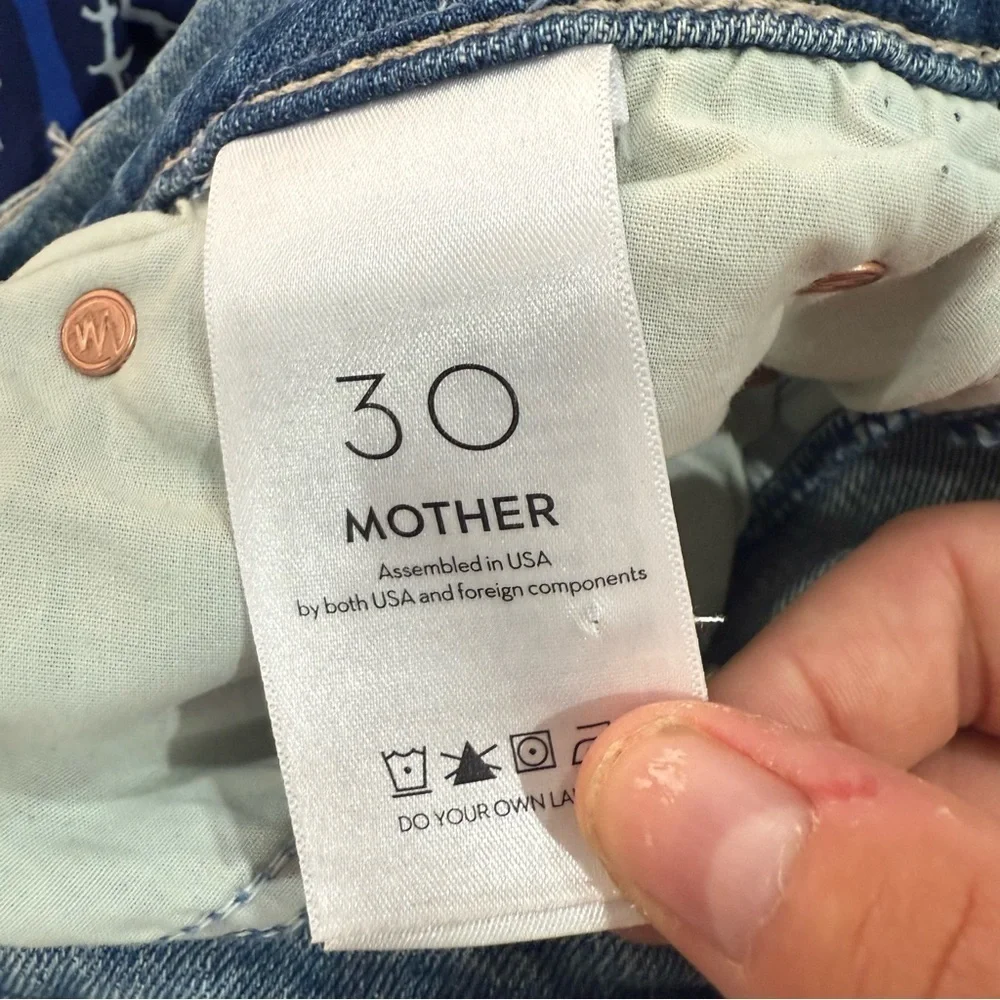 Mother Jeans The Insider Crop Step Fray in Scenic Route